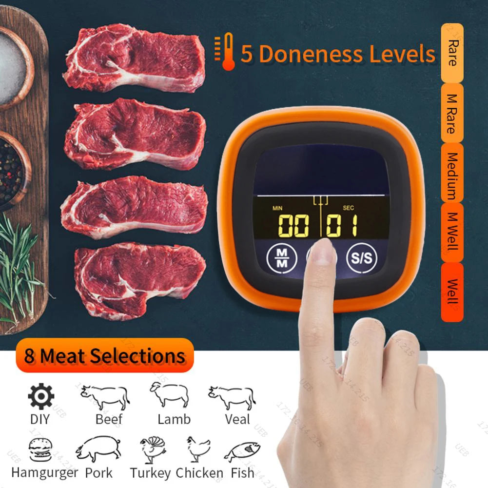 Digital Kitchen Thermometer with 2 Probe Touch Screen With Timer