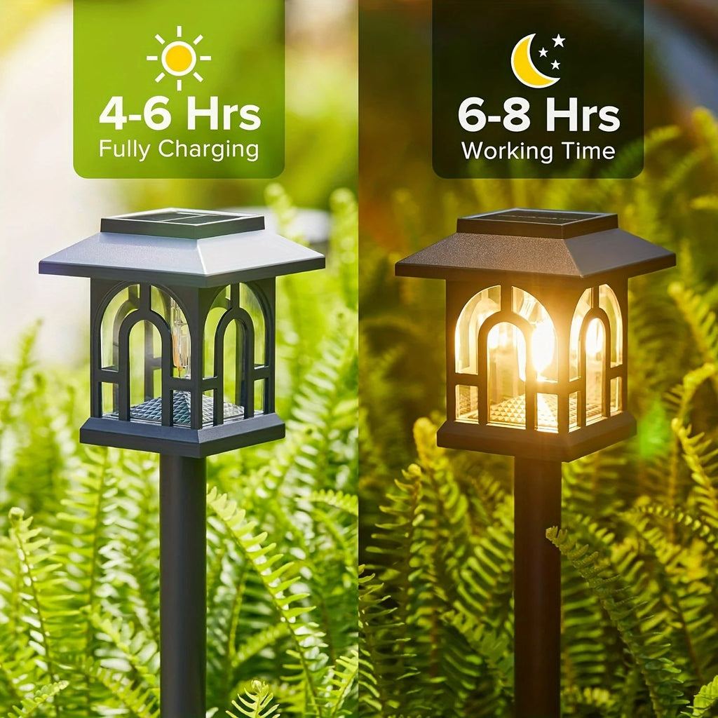 6/10 Pack Solar Pathway Lights Outdoor Auto On/Off