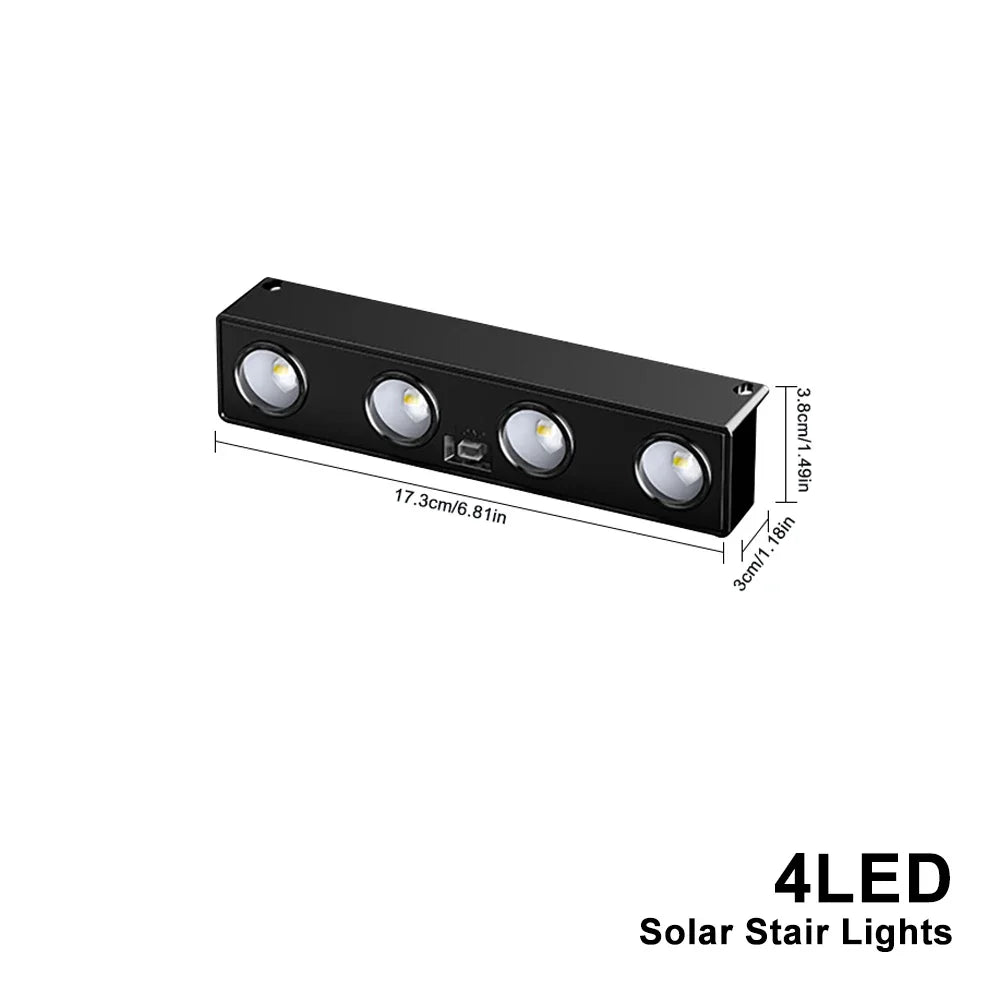 Solar Wall Light Outdoor 4/6/8LED Waterproof