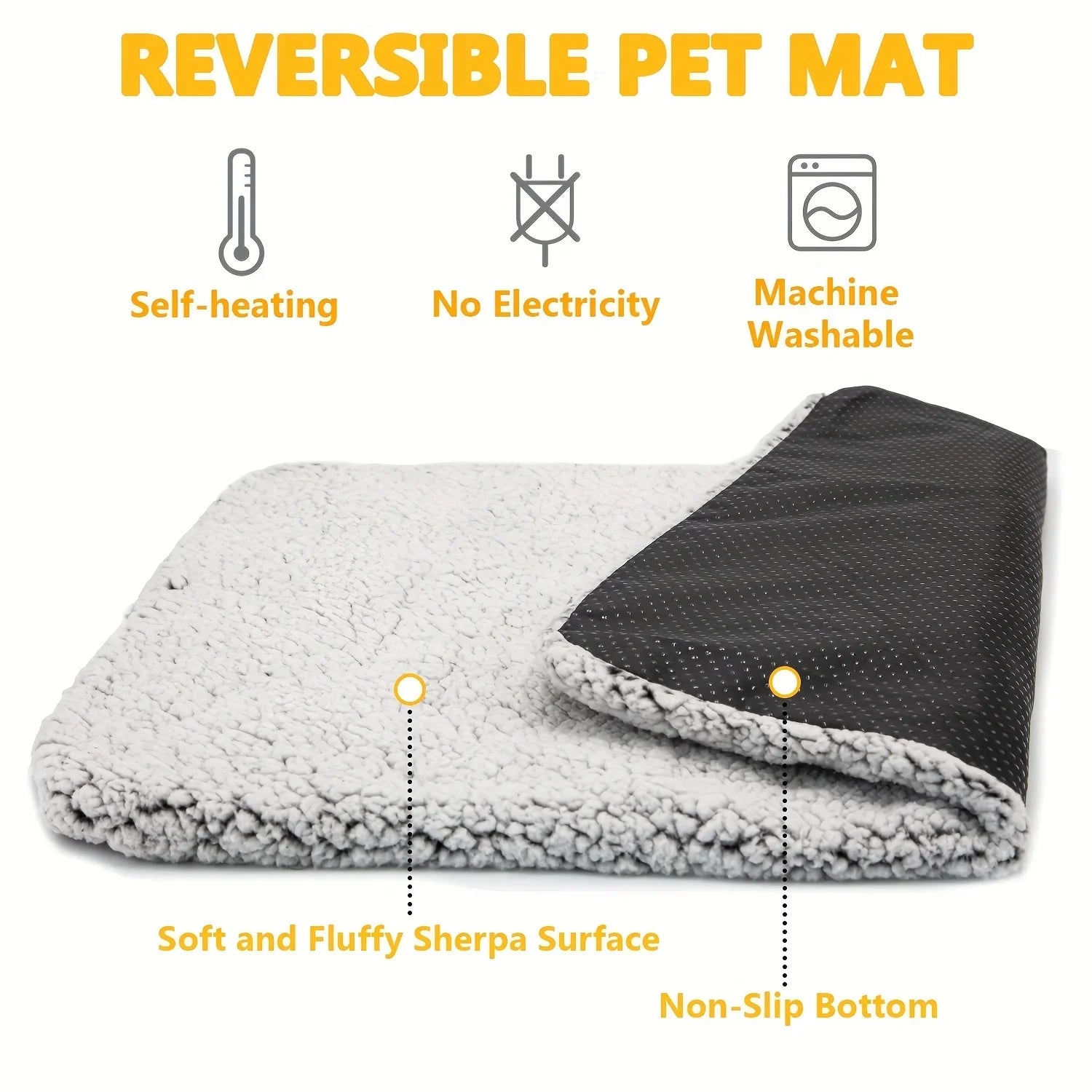 Winter Self-Heating Pet Pad Blanket for Dogs & Cats