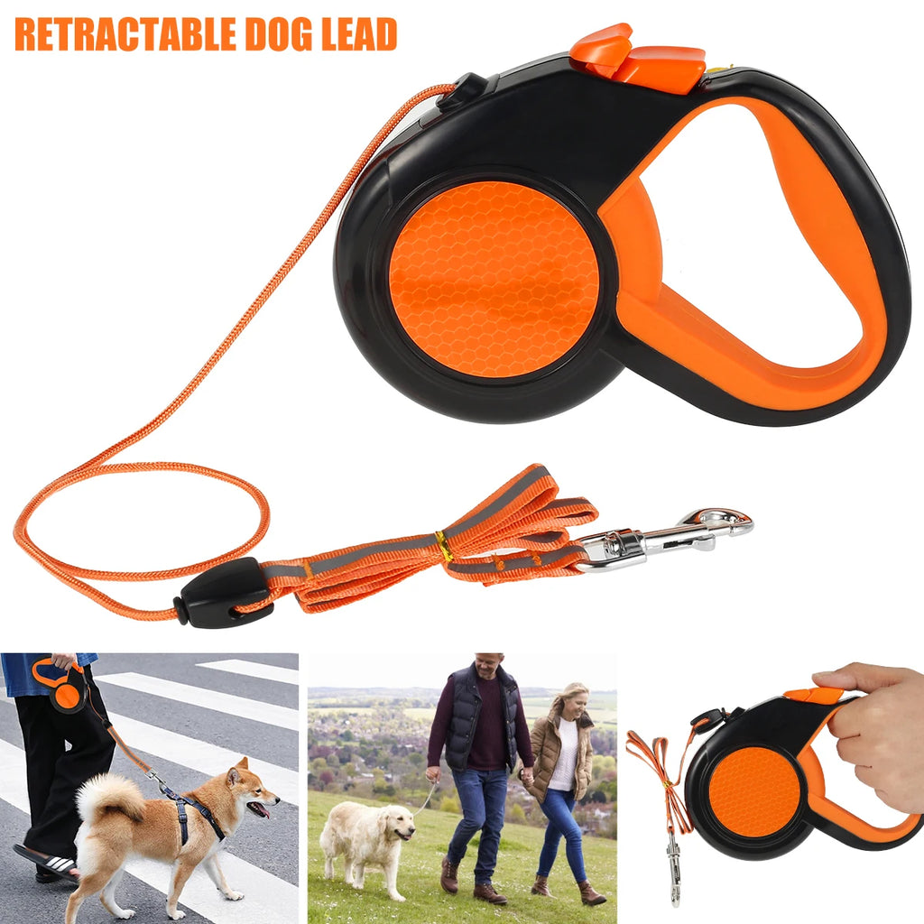 8M Retractable Dog Lead Heavy Duty Pet Walking Leash