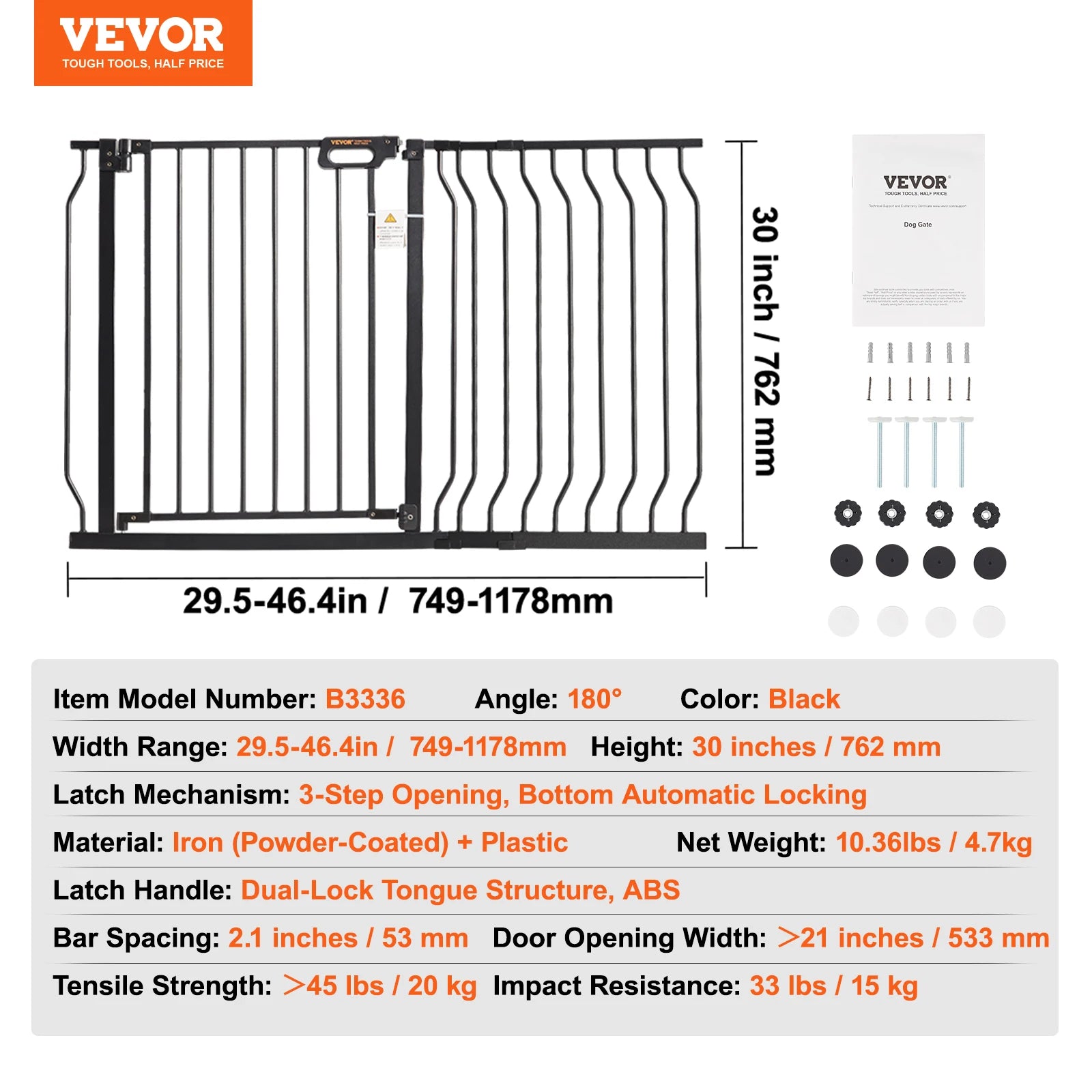 Baby Gate 28/30/36 Inches High Baby Gate
