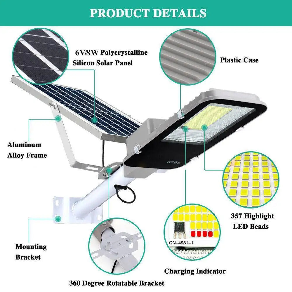 200W Solar Street Light Outdoor Aluminum Lamp