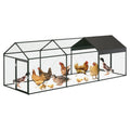 Large Metal Cage w/ 2 Doors and Waterproof Cover for Chicken