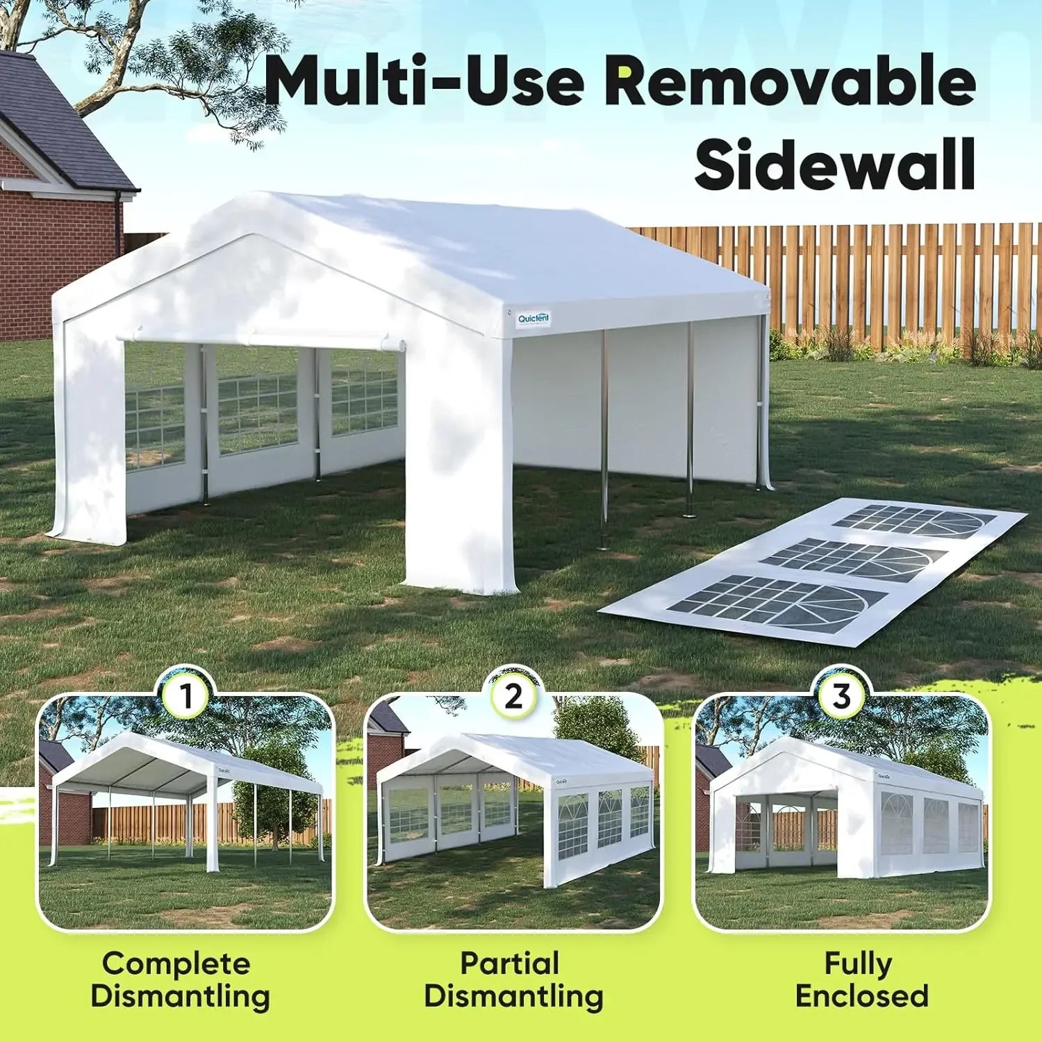 Heavy Duty 13x20 Party Tent Premium Outdoor White Gazebo
