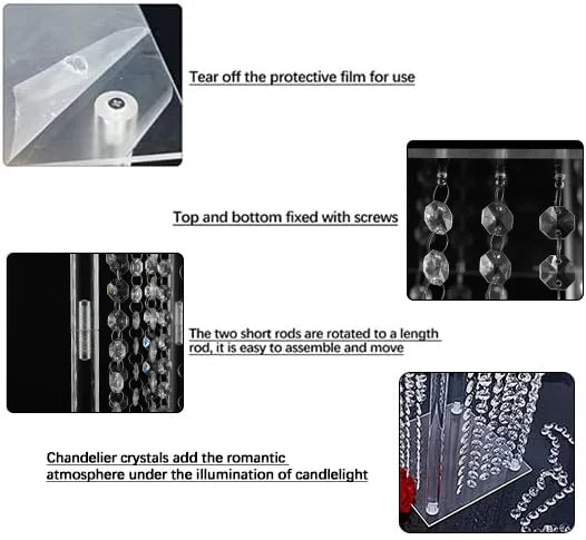 4Pcs Wedding Flower Stand Clear Floor Vase