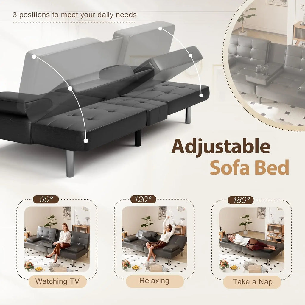 Convertible Folding Futon Sofa Bed Sleeper Couch