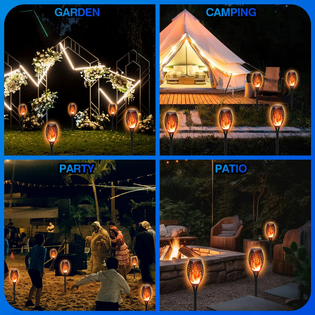 Solar Lights Outdoor LED 4/6/8/12Pcs Solar Torch Lights