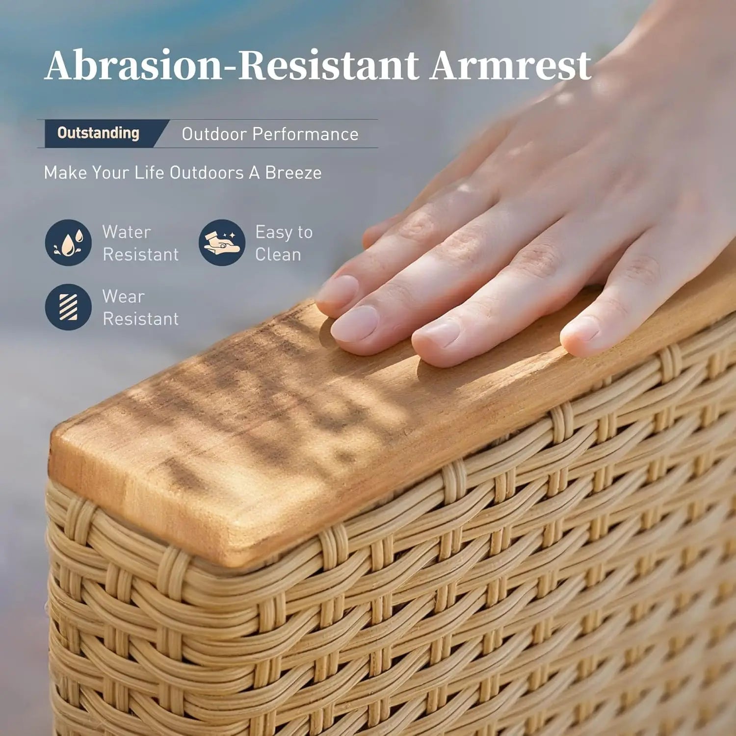 3 Piece Patio Furniture Set With Wicker