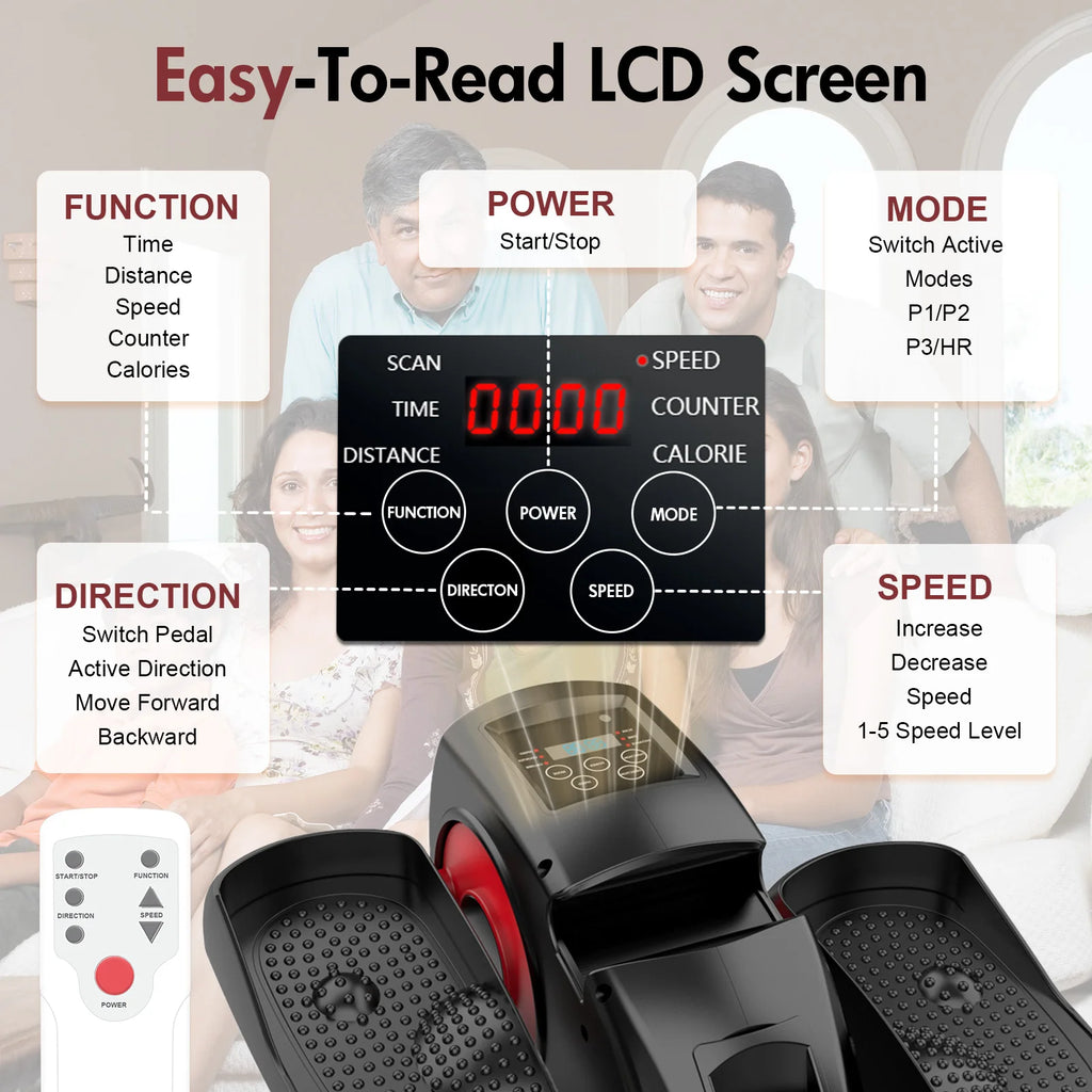 Under-Desk Elliptical Machine Portable Pre-Installed