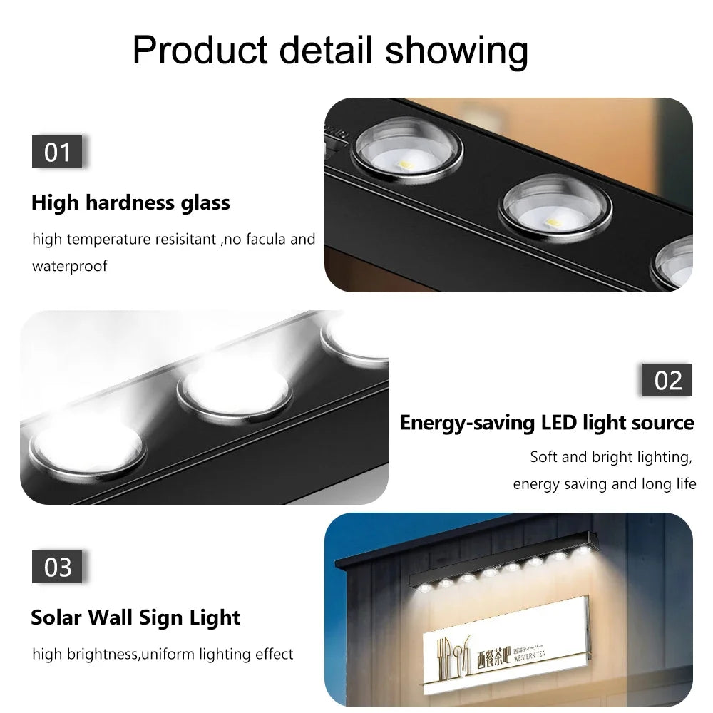Solar Wall Light Outdoor 4/6/8LED Waterproof
