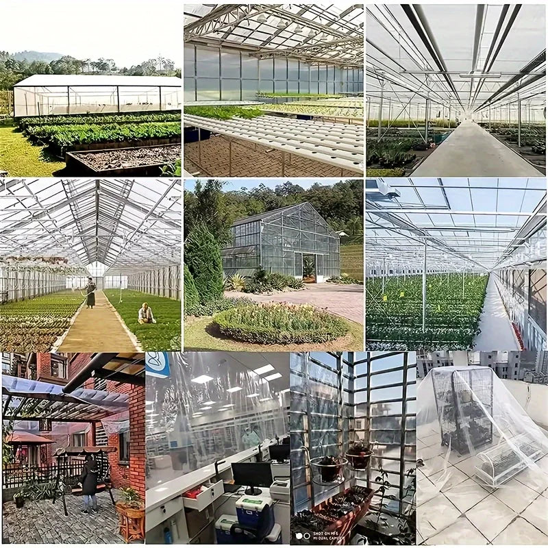 Transparent Rainproof Tarp for Outdoor Patio Shading & Wind Protection