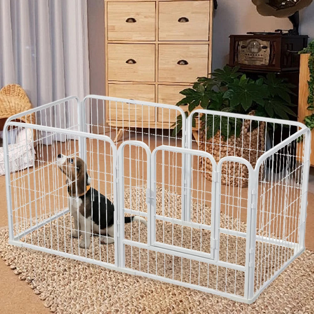6 Panels Heavy Duty Dog Puppy Playpen Foldable Detachable