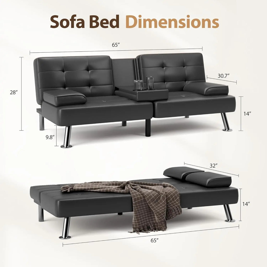 Convertible Folding Futon Sofa Bed Sleeper Couch
