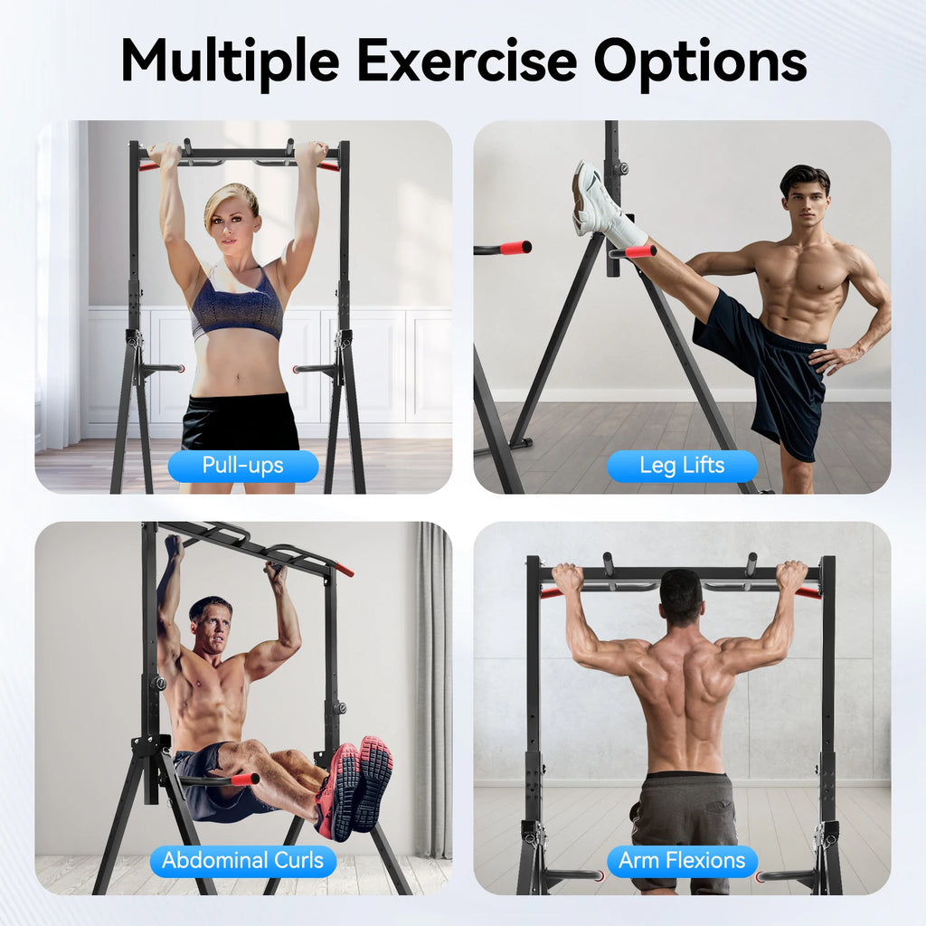 Adjustable Pull Up Bar, 200kg Load Foldable Home Gym
