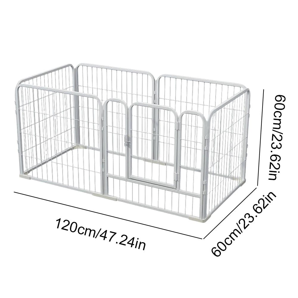 6 Panels Heavy Duty Dog Puppy Playpen Foldable Detachable