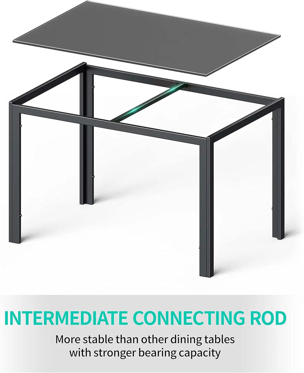 5 Piece Glass Dining Table & Chair Set