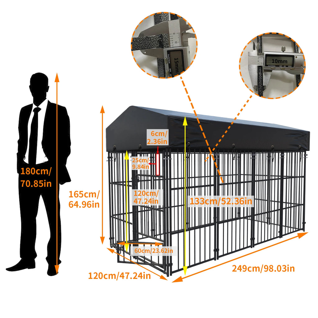 XXL Large Luxury Outdoor Dog Kennel Pet House Enclosure