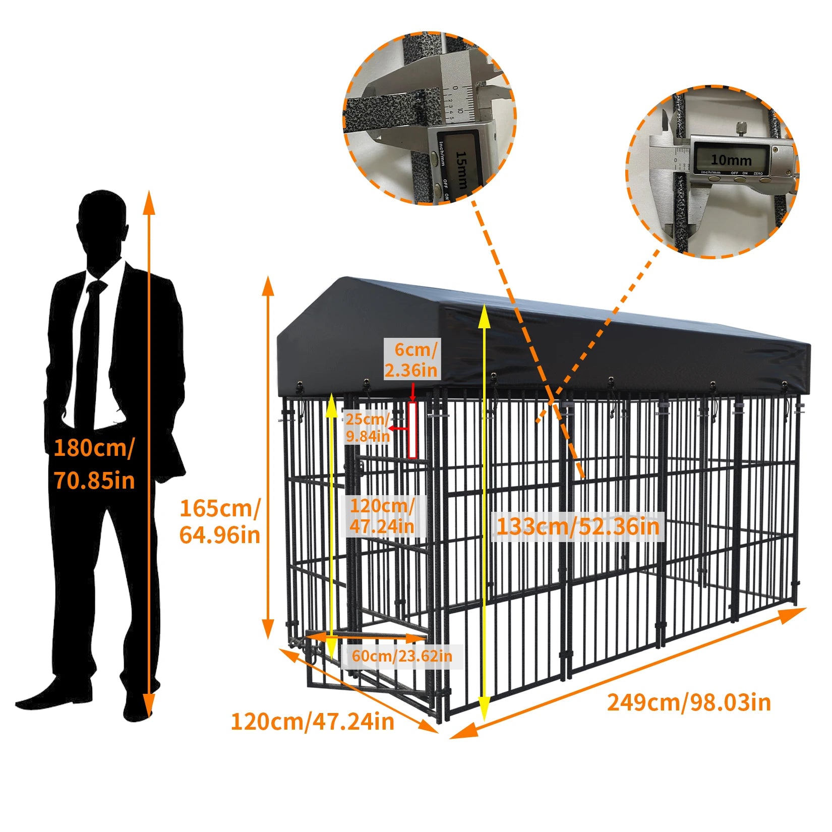 XXL Large Luxury Outdoor Dog Kennel Pet House Enclosure