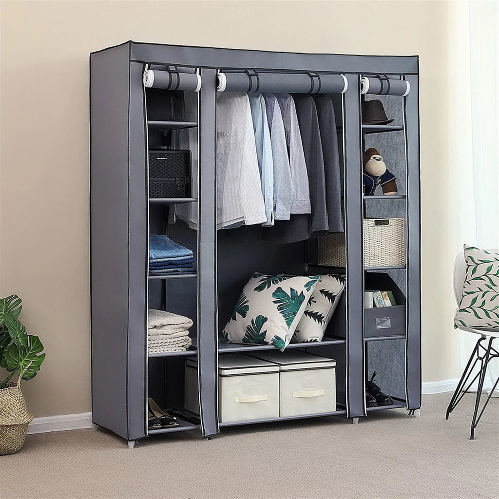 69" Portable Clothes Closet Wardrobe Storage Organizer