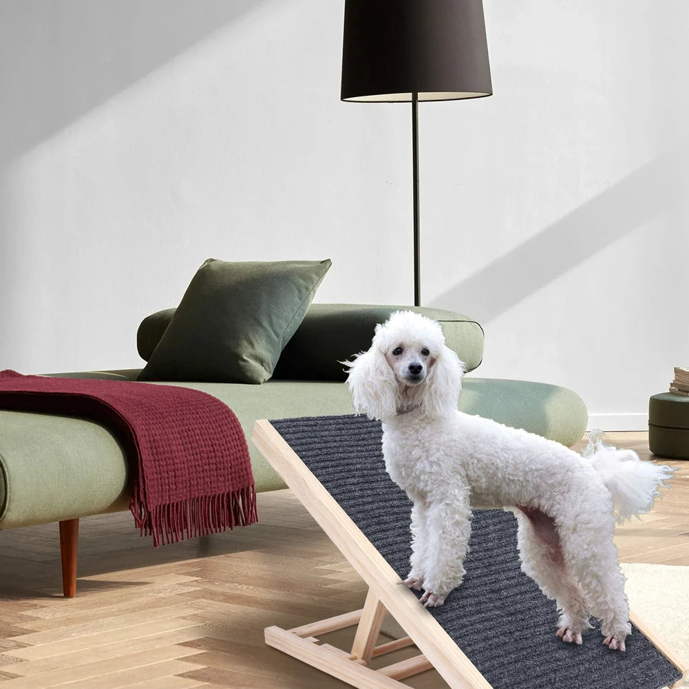 Dog Ramp Pet Wooden Ramp with Adjustable Height