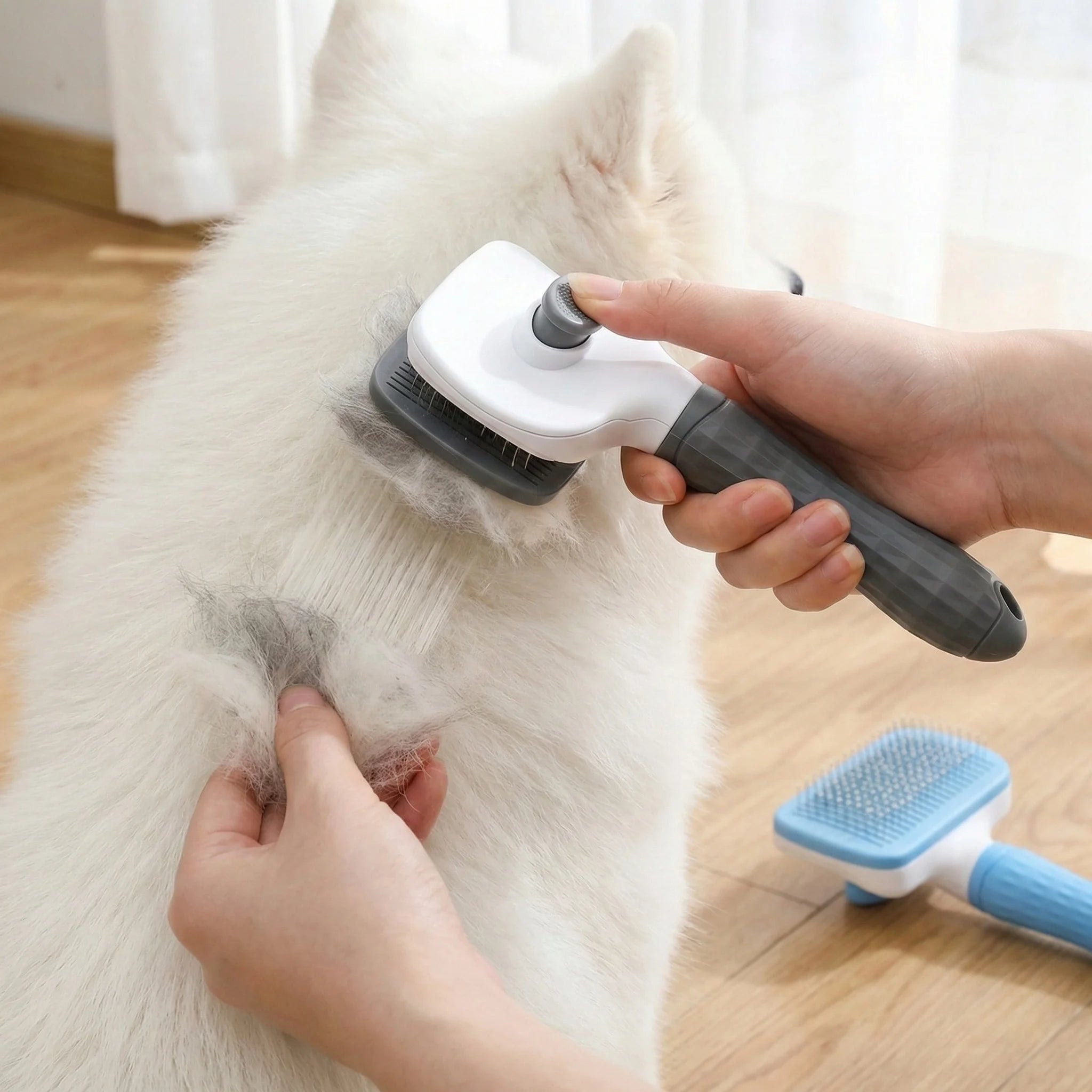 Dual-Use Dog & Cat Grooming Brush (20×10×5.5cm)