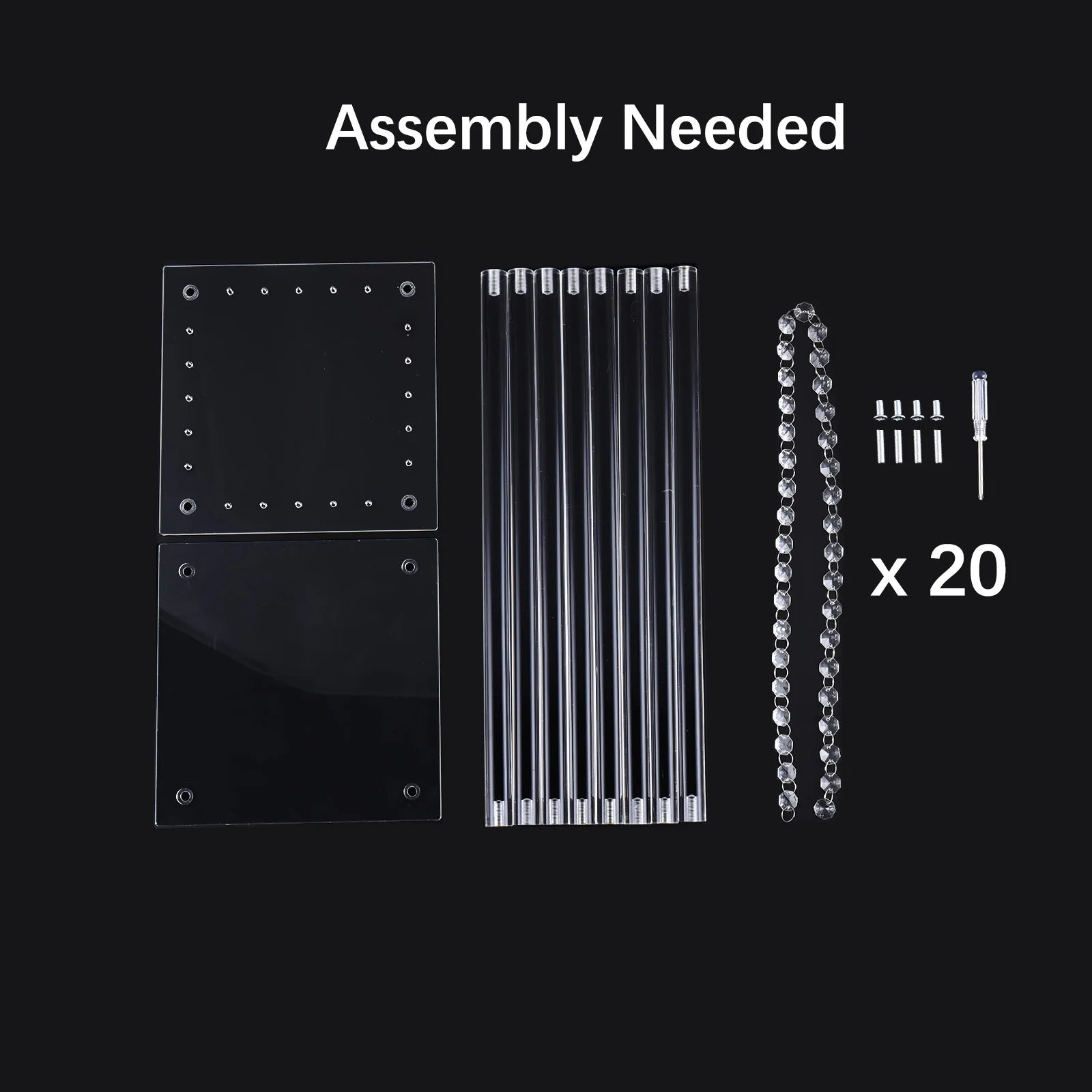 4Pcs Wedding Flower Stand Clear Floor Vase