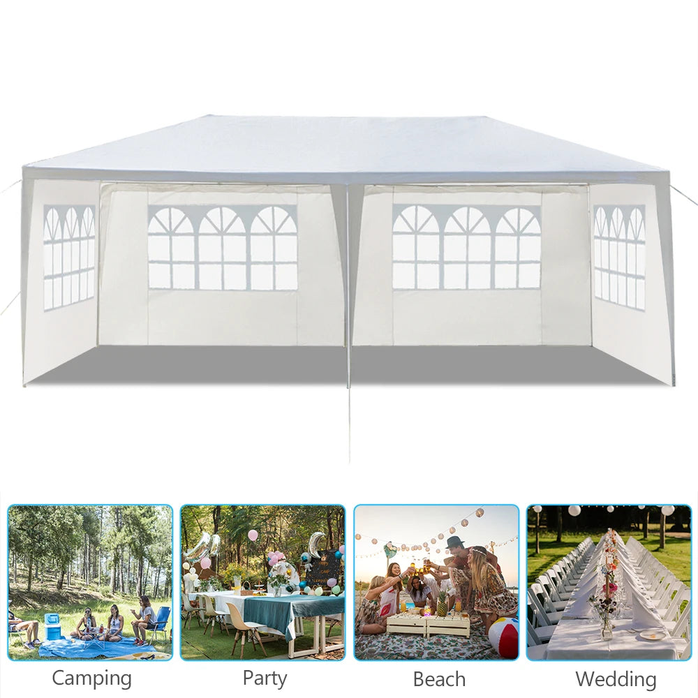 10'X20' Outdoor Party Tent with 4 Removable Sidewalls Waterproof Canopy