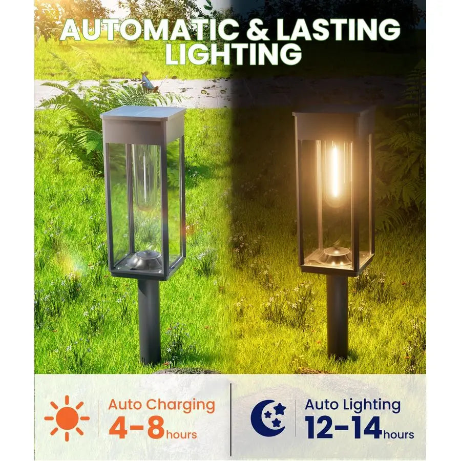 Solar Pathway Lights Outdoor Waterproof  8 Pack Auto On/Off