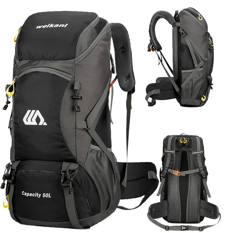 50L Travel Backpack Waterproof Camping And Hiking Bag For Men