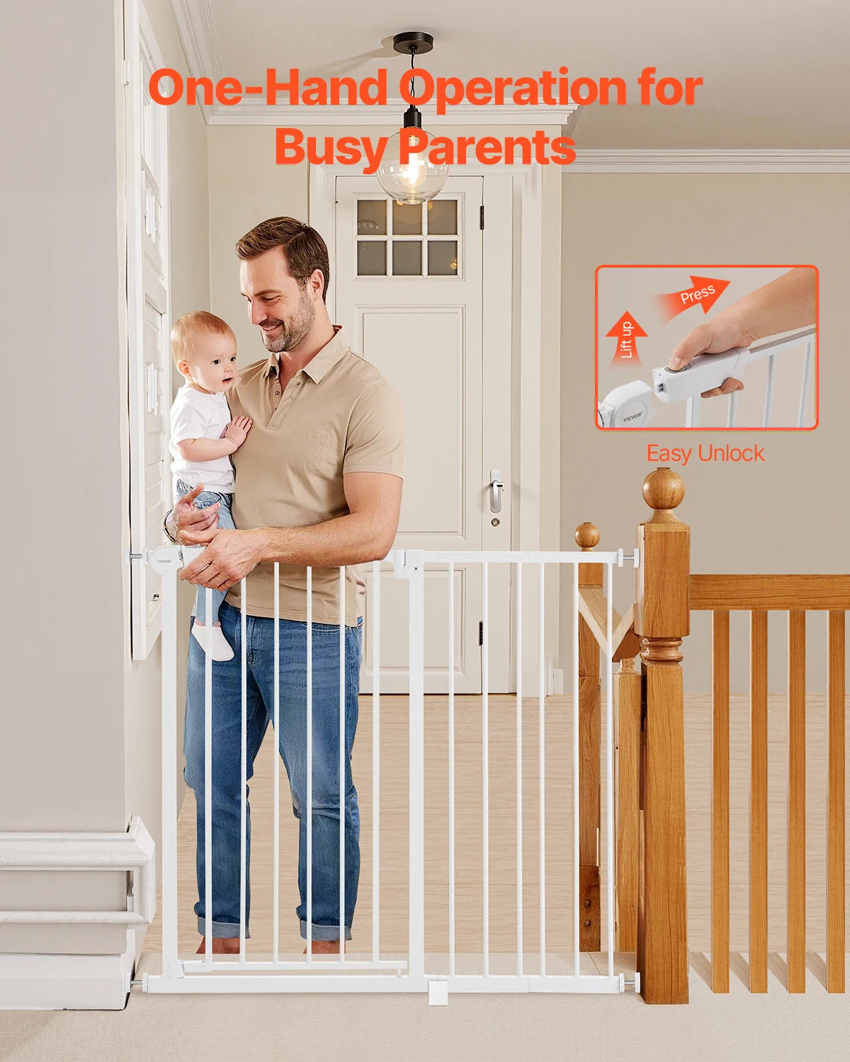Baby Gate 28/30/36 Inches High Baby Gate