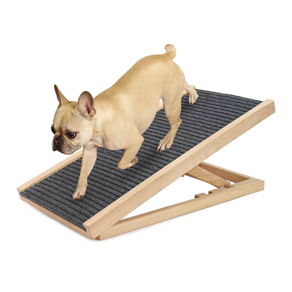 Pet Dog Ramp Ladder Natural Pine Wooden Lightweight