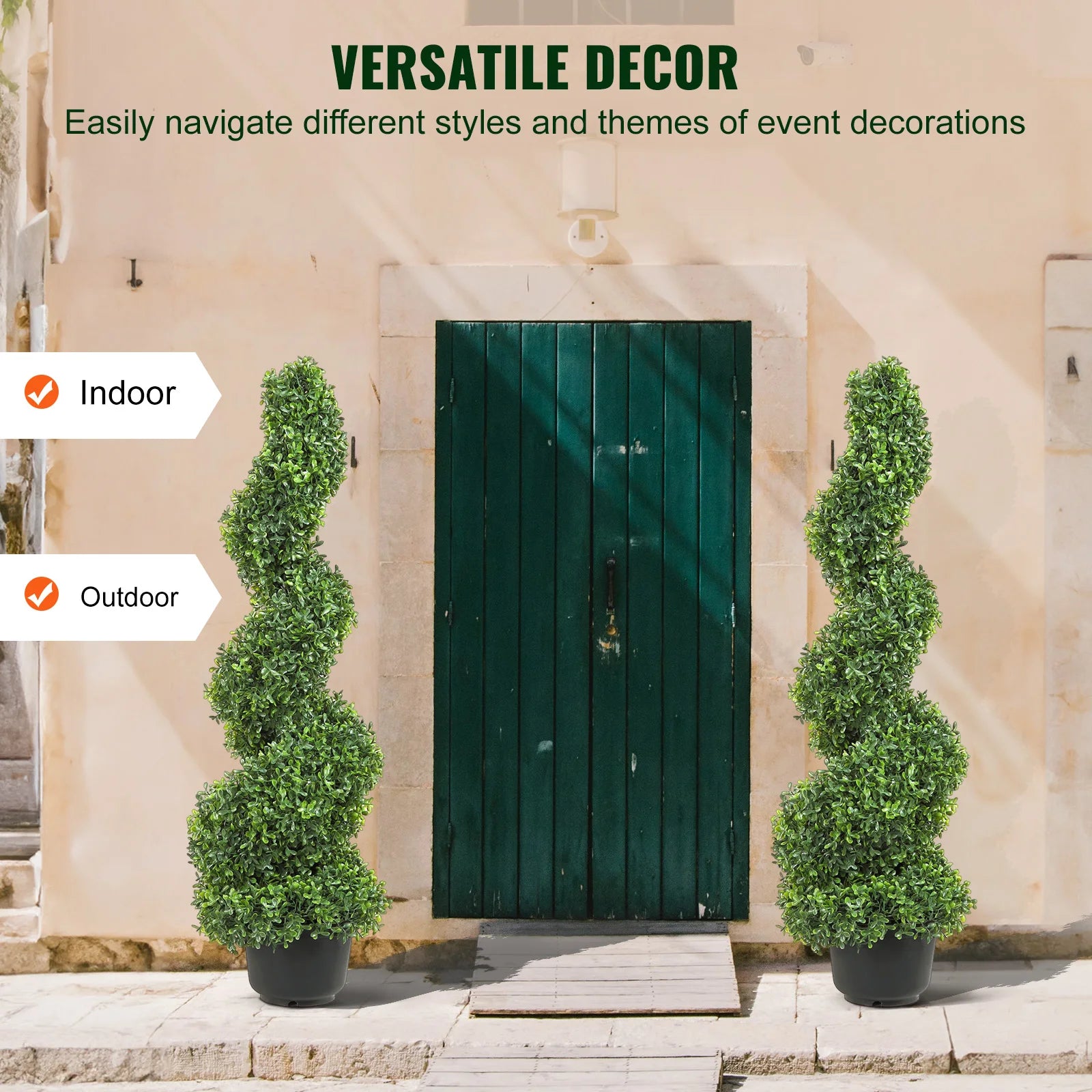 Artificial Boxwood Tower Topiary Spiral Artificial Plant 36/48in high