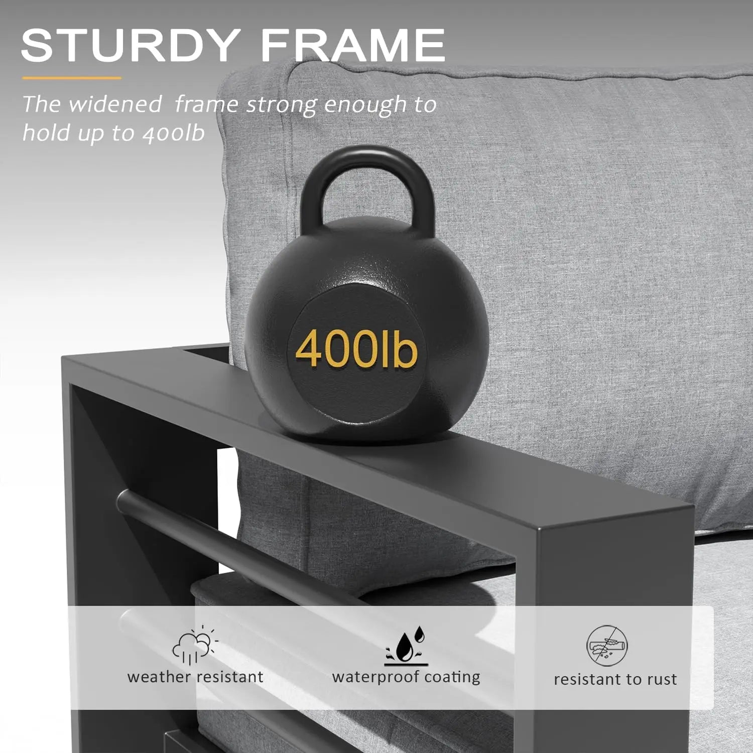 Aluminum Furniture Set with Fire Pit Table